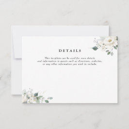 Blumengrün Hochzeitskarte RSVP Karte