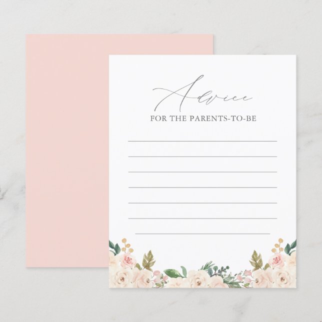 Blumengrün Pumpkin Baby Duschberatungskarte (Vorne/Hinten)