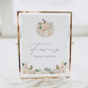 Blumengrün Pumpkin Baby Dusche Favorit Zeichen Poster