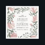 Blumengrün Vintag Rustikale Hochzeit Napkins Serviette<br><div class="desc">Blumengrün Vintag Rustikale Hochzeit Napkins - ein Aquarell-Design von rot rosa Blume und Grün. Dieses Design bietet auch moderne und elegante Schriftart für das Textlayout.</div>