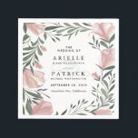 Blumengrün Vintag Rustikale Hochzeit Napkins Serviette<br><div class="desc">Blumengrün Vintag Rustikale Hochzeit Napkins - ein Aquarell-Design von rot rosa Blume und Grün. Dieses Design bietet auch moderne und elegante Schriftart für das Textlayout.</div>