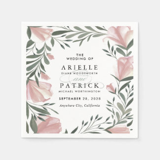 Blumengrün Vintag Rustikale Hochzeit Napkins Serviette