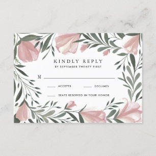 Blumengrün Vintag Rustikale Hochzeitskarten RSVP Karte
