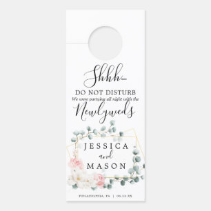 Blumengrün Wedding Door Hanger Türanhänger