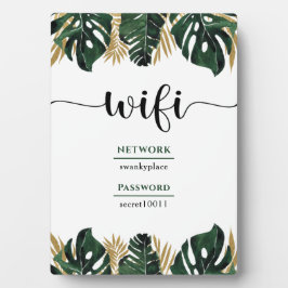Blumengrün Wifi Passwort Business Fotoplatte