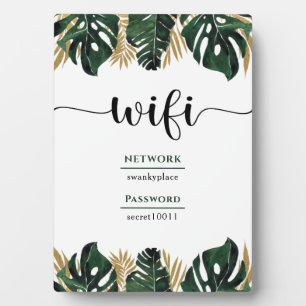 Blumengrün Wifi Passwort Business Fotoplatte