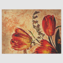 Blumengrunge Orange Tulip Decoupage