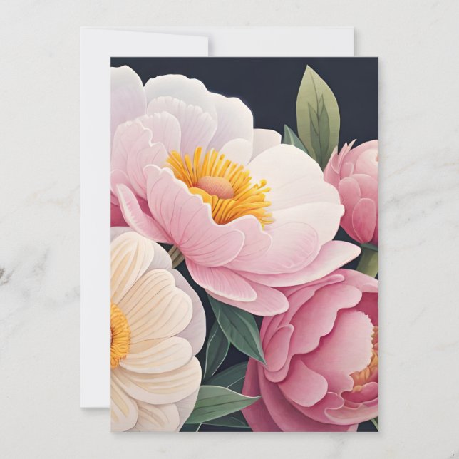 Blumengrüßkarte Dankeskarte (Vorderseite)