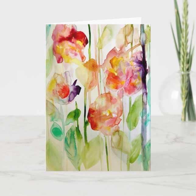 Blumengrüßkarte für Liebe Feiertagskarte (Vorderseite)