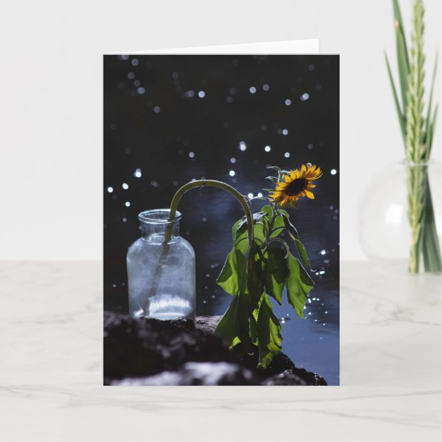 Blumengrüßkarte, leere karte (Vorderseite)