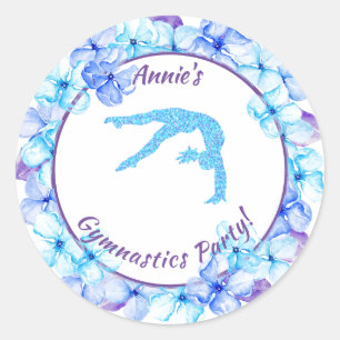 Blumengymnastik Party Stickers