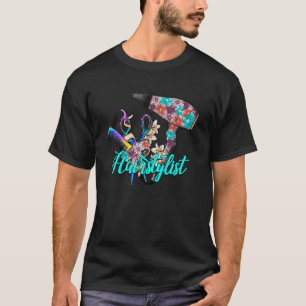 Blumenhaar Stylist Niedlich Peace Liebe Barber Hai T-Shirt