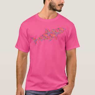 Blumenhaie GraphicWomen Niedliche Haie der Blume T-Shirt