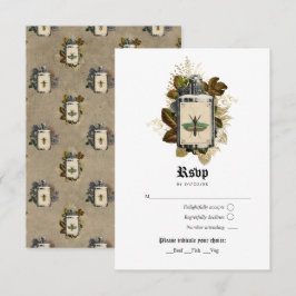 BlumenHalloween Gothic Hexengift RSVP Karte