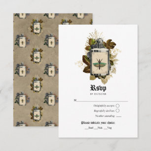 BlumenHalloween Gothic Hexengift RSVP Karte