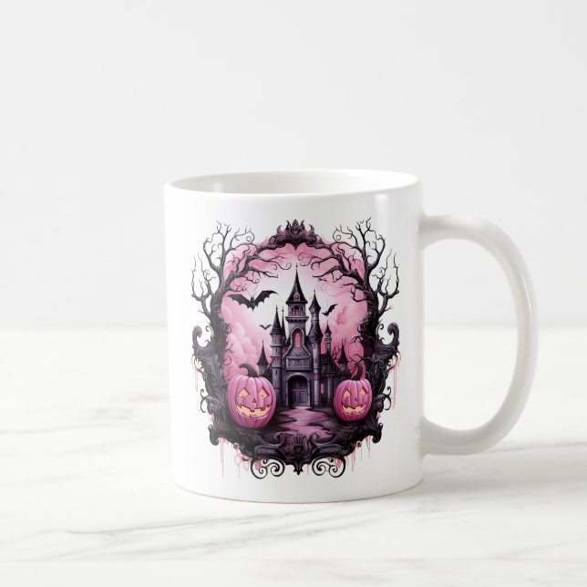 BlumenHalloween Spuk Haus Kaffeetasse (Rechts)