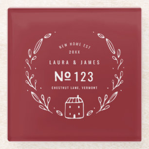 Blumenhandgezeichnet Glasuntersetzer