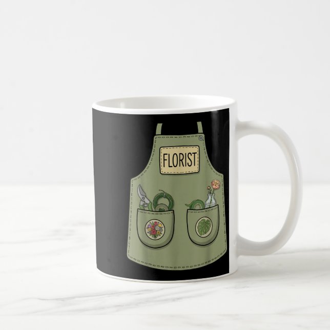Blumenhändler Lustige Florale Designer Gärtner Sch Kaffeetasse (Rechts)