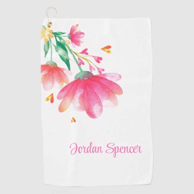 Blumenhandtuch Golfhandtuch (Vorderseite)