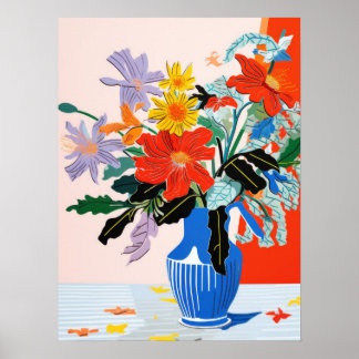 Blumenharmonie: Eine lebendige Vase Poster