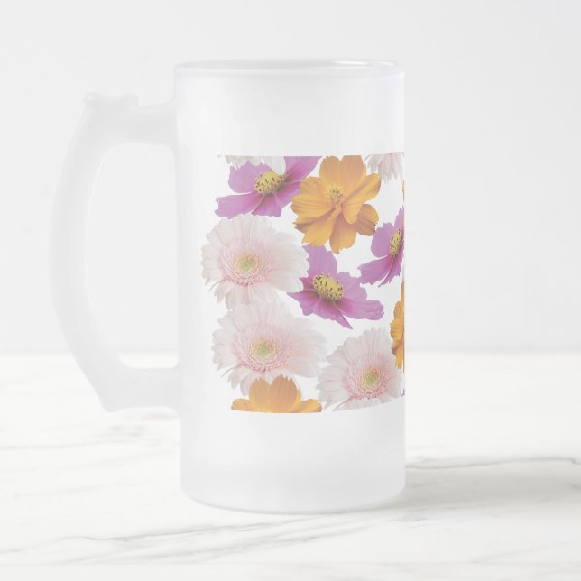 Blumenharmonie Mattglas Bierglas (Links)