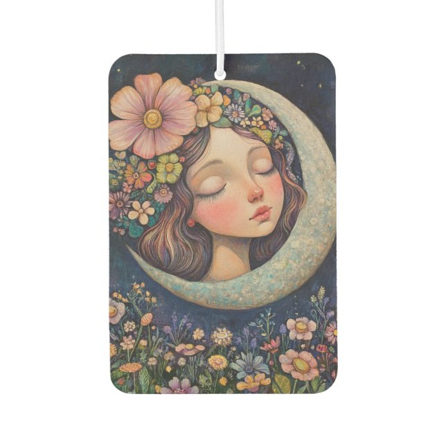 Blumenhaut und Crescent Moon Autolufterfrischer (Vorderseite)