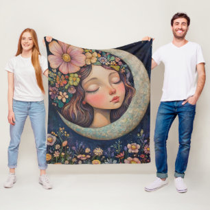 Blumenhaut und Crescent Moon Fleecedecke