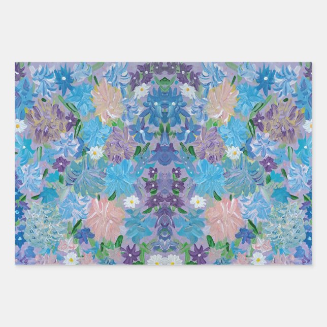 Blumenhaze Geschenkpapier Set (Vorderseite)
