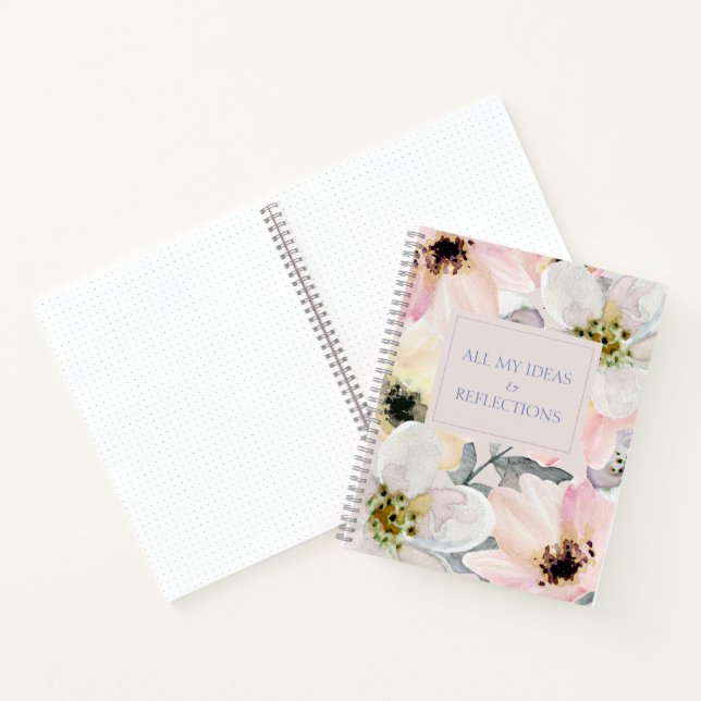 Blumenheft für Wasserfarben Notizbuch (Innenseite)