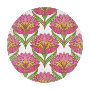 Blumenhelligkeit: Rot weiß Vintag. Schneidebrett