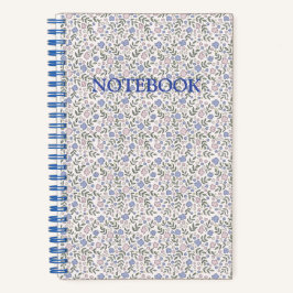 Blumenhellrosa blaues SpiralNotebook Notizbuch