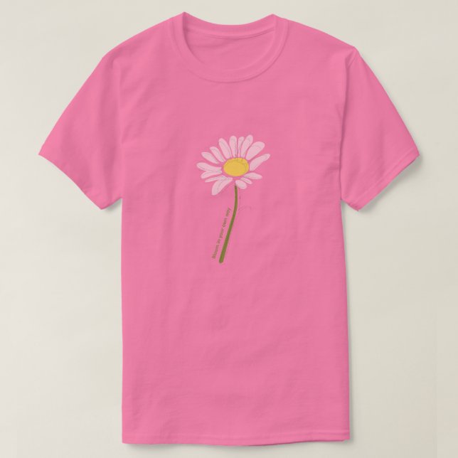 Blumenhemd – Rosa Farben T-Shirt (Design vorne)