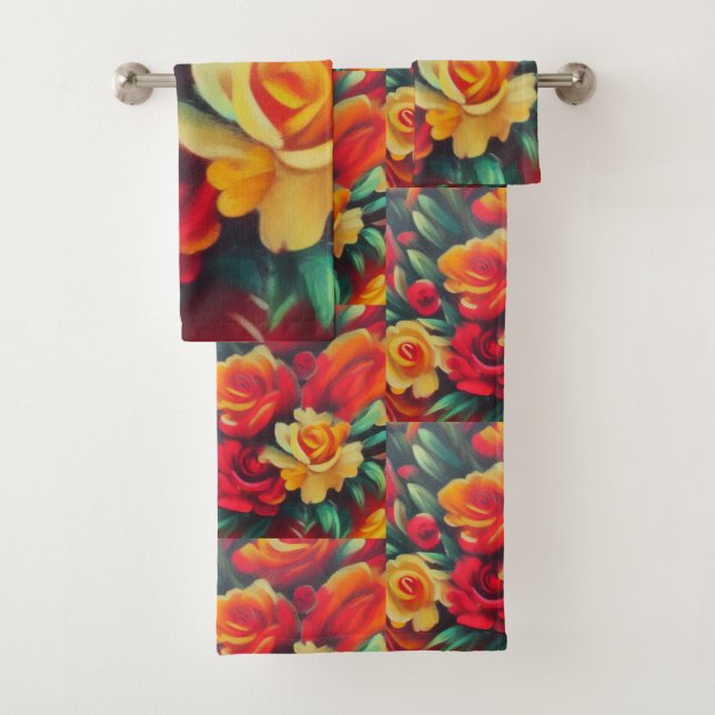 Blumenherbst Badhandtuch Set (Insitu)