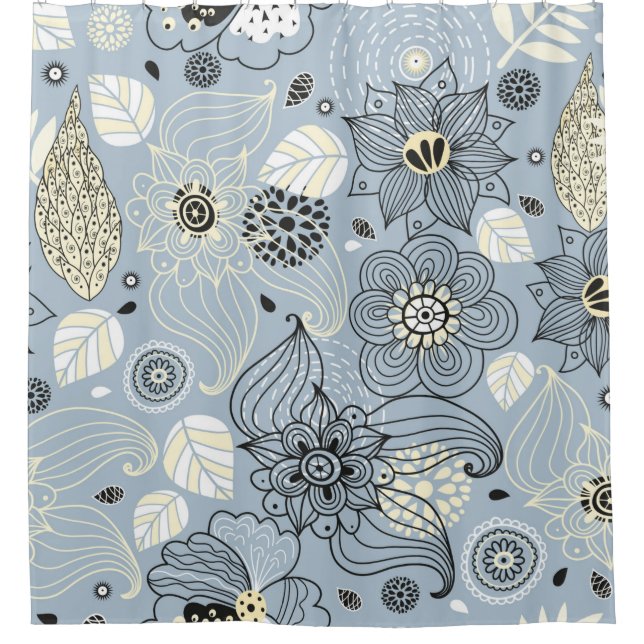 Blumenherbstdesign Duschvorhang (Vorderseite)