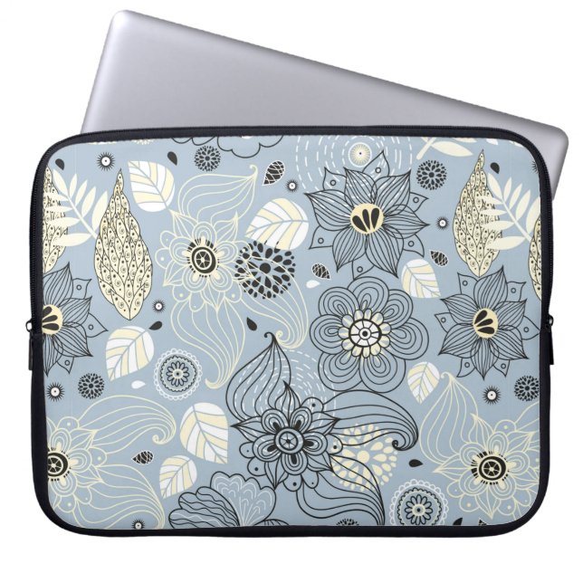 Blumenherbstdesign Laptopschutzhülle (Vorderseite)