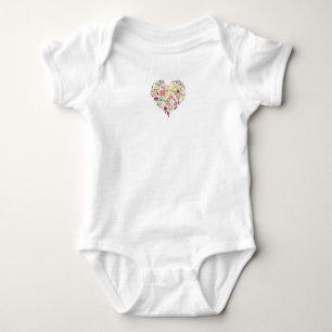 Blumenherz Baby Shower Süße Rosa Mutterliebe Strampler