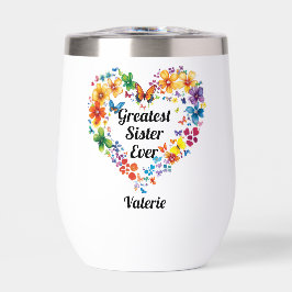 Blumenherz "Bestste Schwester Ever" mit Gedicht