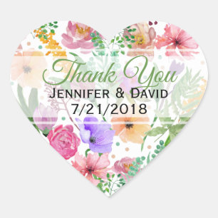 Blumenherz Custom Wedding Favor Sticker