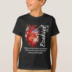 Blumenherz Hesekiel 36 26 Glaubensdesign T-Shirt