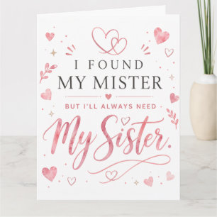 Blumenherz Hochzeit Schwester Ehre Karte