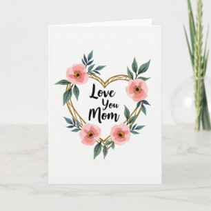 Blumenherz Lieb Dich Mama Karte