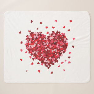 Blumenherz Liebe Valentinstag Sherpadecke