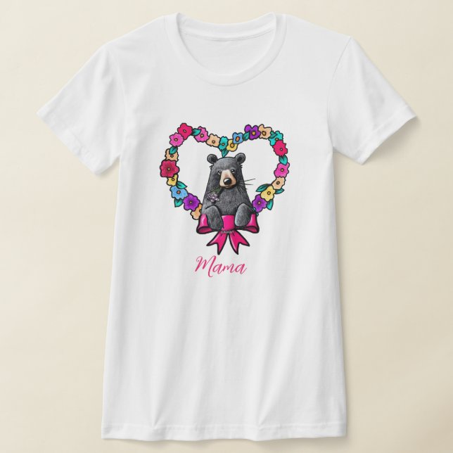 Blumenherz Mama Bear T - Shirt (Ablage )
