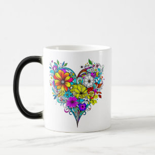 Blumenherz Personalisiert Verwandlungstasse