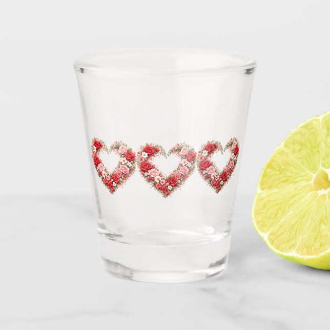 Blumenherzmuster Glas (Vorderseite)