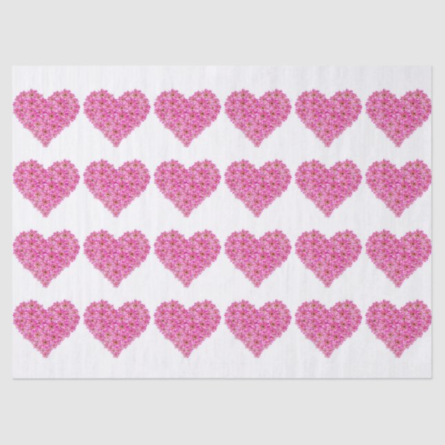 Blumenherzmuster Seidenpapier (Vorderseite)