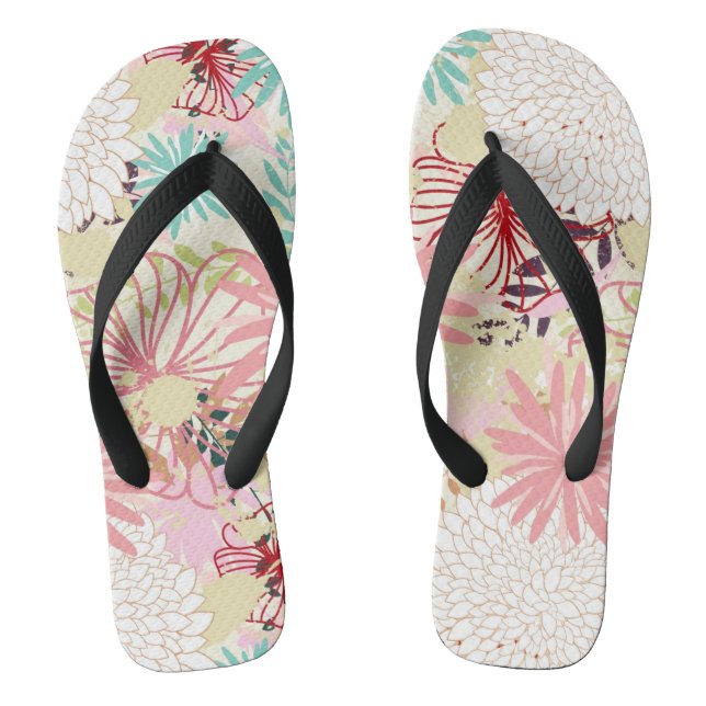 Blumenhintergrund 4 flip flops (Fußbett)