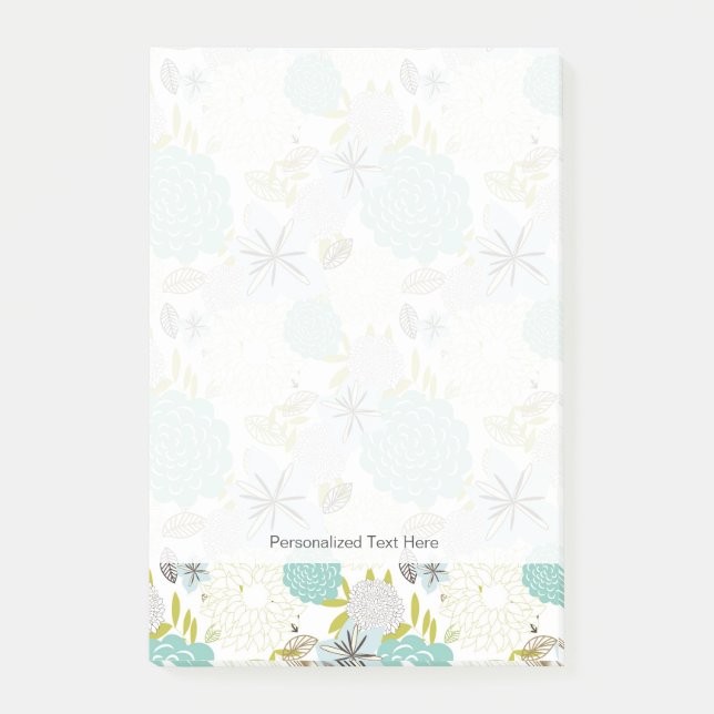 Blumenhintergrund 5 post-it klebezettel (Vorderseite)