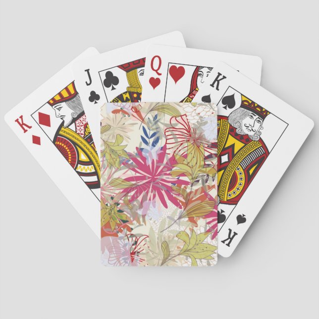 Blumenhintergrund 6 spielkarten (Rückseite)