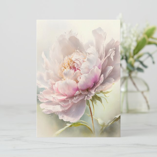 Blumenhintergrund. Frühlingsblüte Einladung (Stehend Vorderseite)